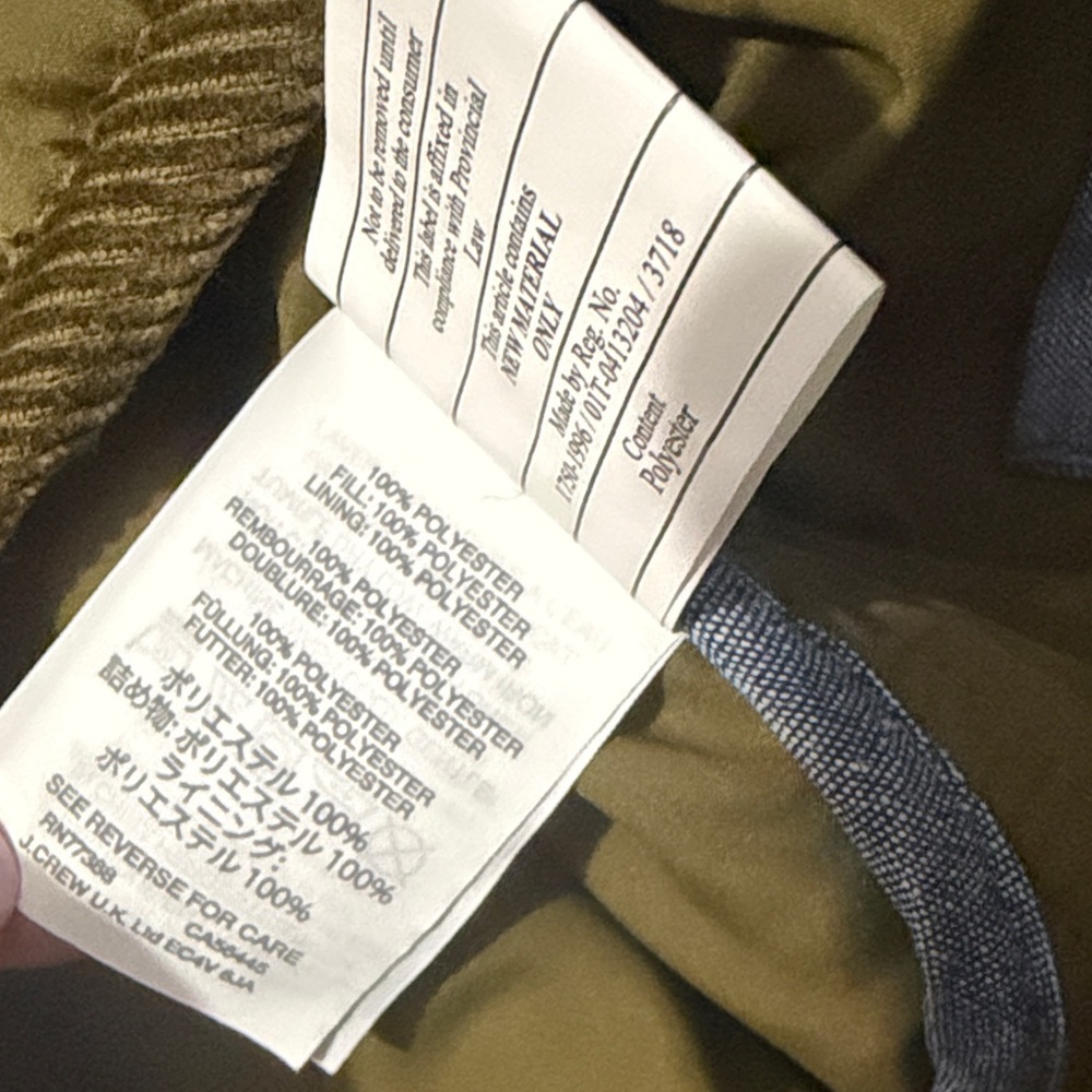 Crewcuts Olive Kids Quilted Barn Puffer Jacket Size 12 - Picture 10 of 10